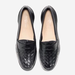 Cole Haan  leather basket weave shoes loafers